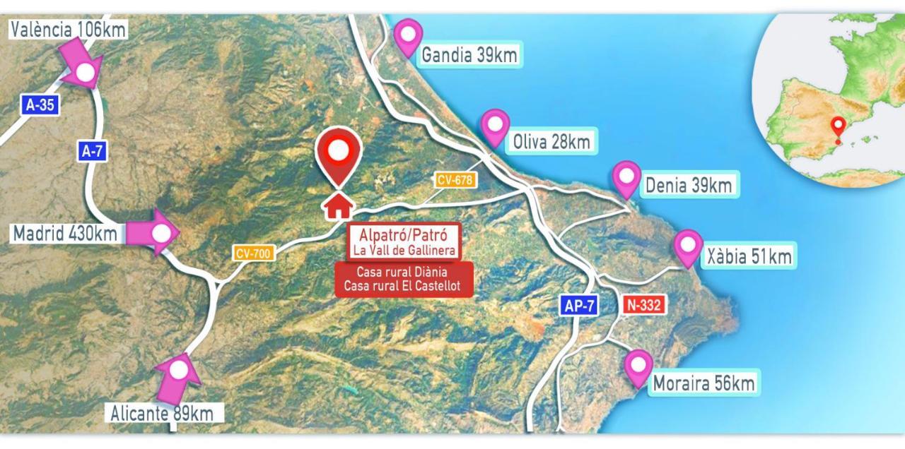 PatróBuhardilla Rustica En La Vall De Gallinera公寓式酒店 外观 照片